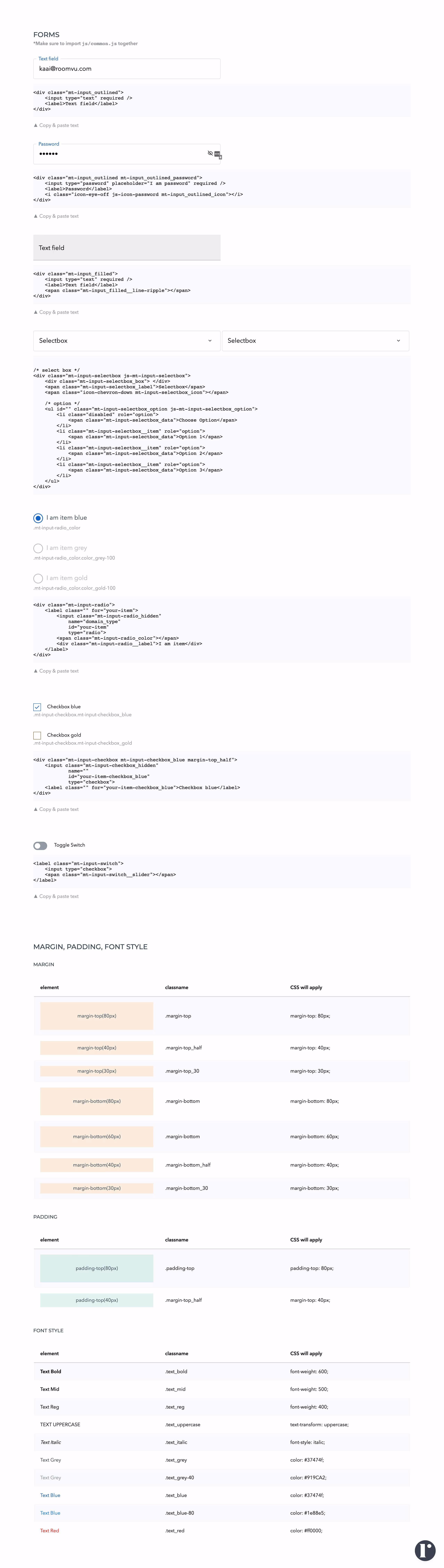 Part of actual design system 2